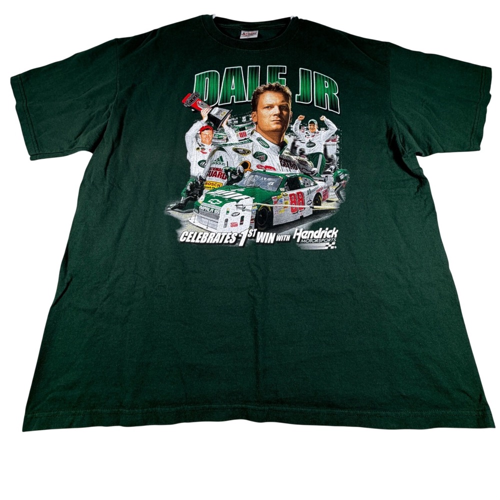 Dale Earnhardt Jr NASCAR T-Shirt Green 2XL Chase Authentic